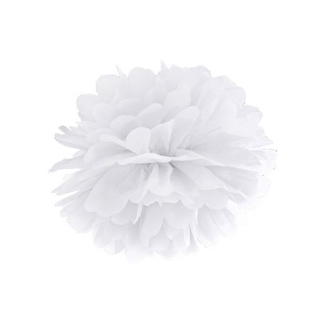 Biely Pom pom - 35cm