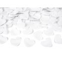 Vystreľovacie konfety - biele srdcia