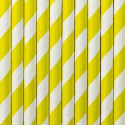 Papierové slamky - žltá farba