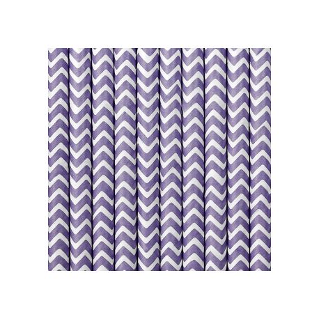 Papierové slamky - fialová farba
