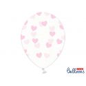 Ružové srdiečka - biely balón