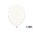 Biele srdiečka - biely balón