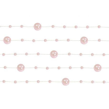 Ružová perlová girlanda