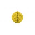 Žltá papierová guľa - Honeycomb Ball - 10cm