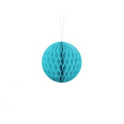 Tyrkysová papierová guľa - Honeycomb Ball - 10cm