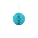 Tyrkysová papierová guľa - Honeycomb Ball - 10cm