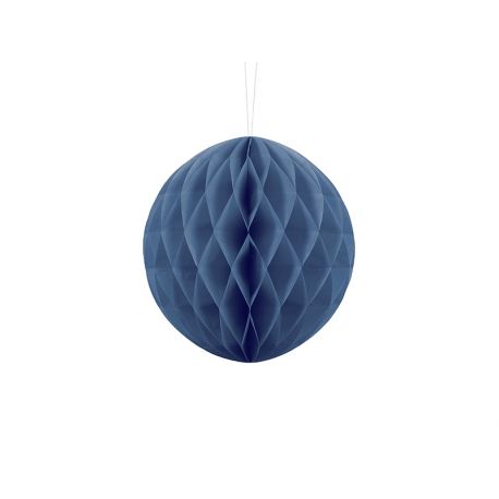 Modrá papierová guľa - Honeycomb Ball - 20cm