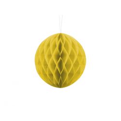 Žltá papierová guľa - Honeycomb Ball - 20cm