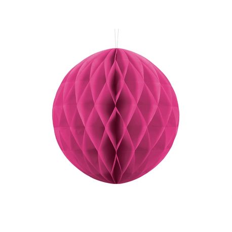 Fuchsiová papierová guľa - Honeycomb Ball - 30cm