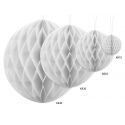 Biela papierová guľa - Honeycomb Ball - 30cm