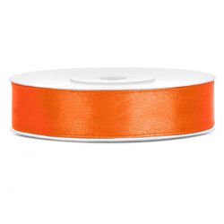 Oranžová saténová stuha - 12mm/25m