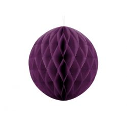 Fialová papierová guľa - Honeycomb Ball - 30cm