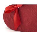 Bordová rabička na darčeky pre hostí -  červené srdce
