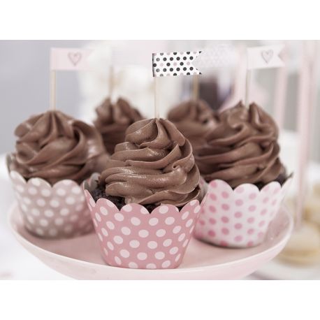 Ružové košíčky na muffiny alebo cupcake