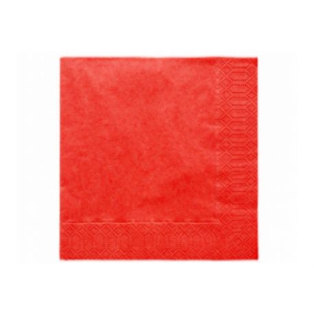 Červené papierové obrúsky - Standard 33cm/20ks