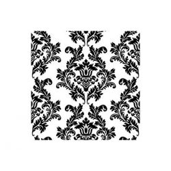 Čierne papierové obrúsky Damask 33cm/20ks