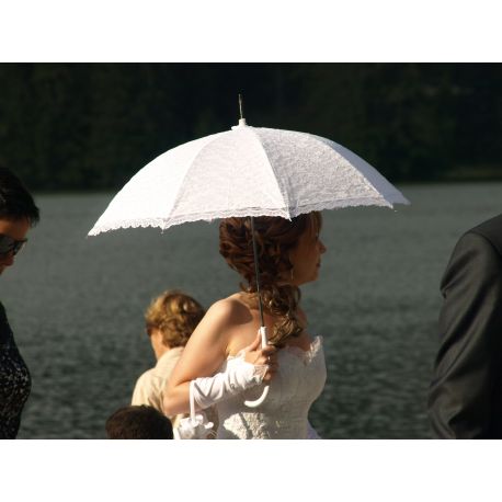 Čipkovaný svadobný dáždnik