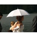 Čipkovaný svadobný dáždnik