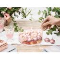 Rose gold plávajúca sviečka lesklá