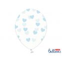 Modré srdiečka - biely balón