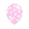 Ružový balón s bielymi bodkami