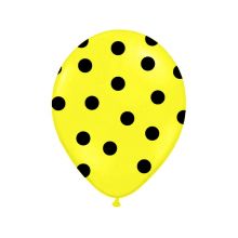 Žltý balón s čiernymi bodkami