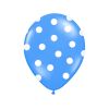 Modrý balón s bielymi bodkami