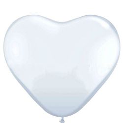 Biely balón veľké srdce